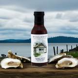 Willabay Crannie Chipotle Finishing Sauce—sweet, smoky, and spicy blend, perfect for enhancing BBQ oysters and seafood dishes!