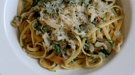 Linguine with Razor Clams in a Basque Style