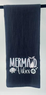 Oysterville Sea Farms – Coastal Kitchen Towels Collection (Keep It Salty, Shuck Yeah, Shuck It Up Buttercup &amp; Mermaid Vibes)