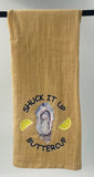 Oysterville Sea Farms – Coastal Kitchen Towels Collection (Keep It Salty, Shuck Yeah, Shuck It Up Buttercup &amp; Mermaid Vibes)