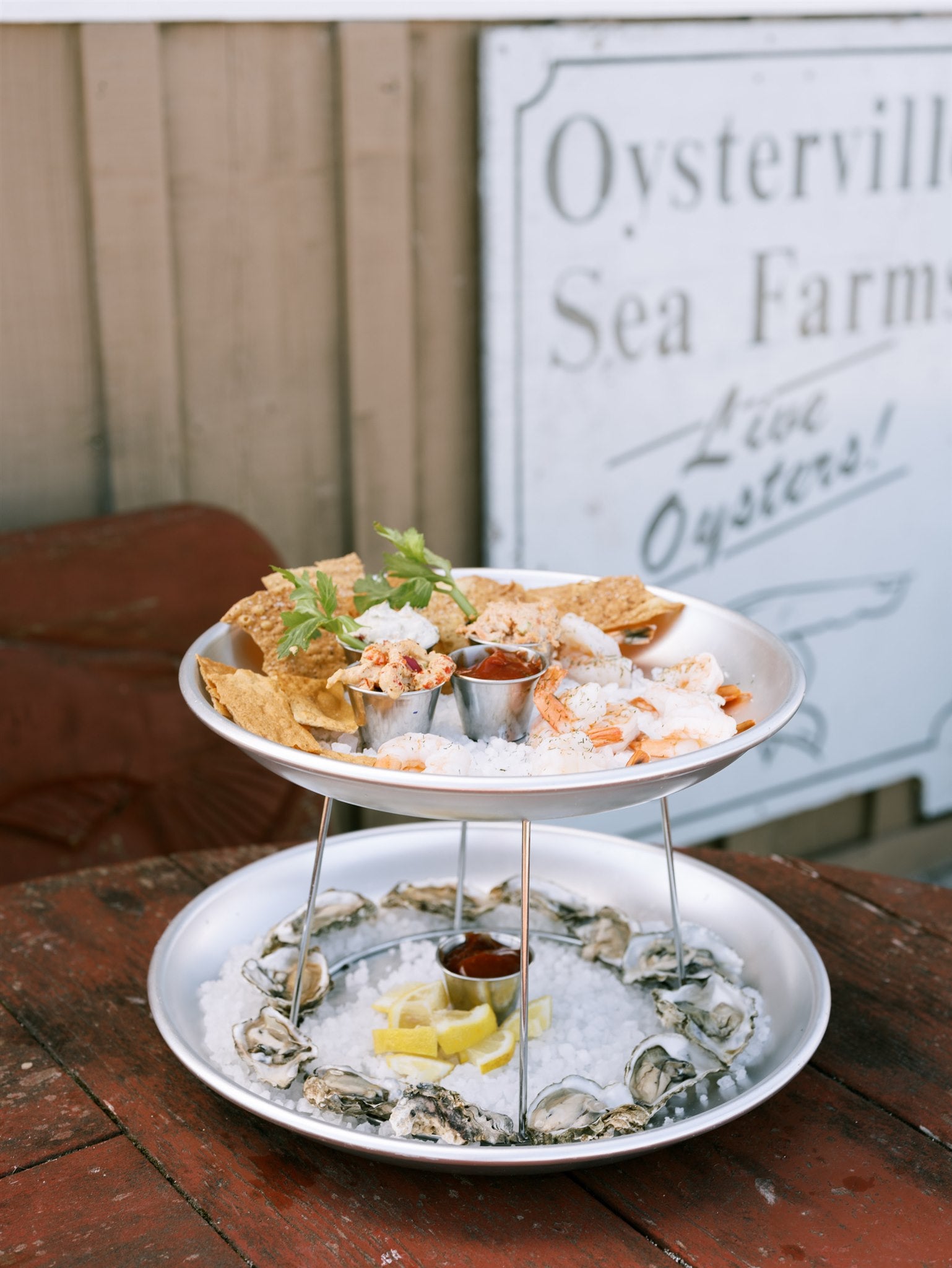 Seafood served at Oysterville Sea Farms
