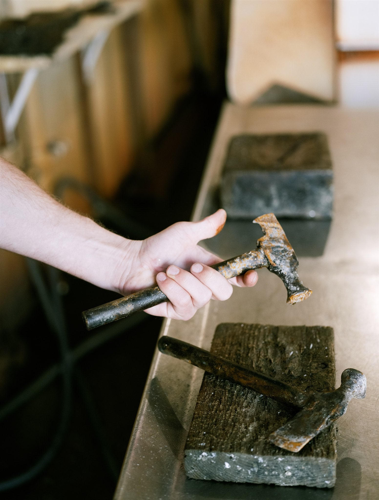 Traditional oyster shucking tools