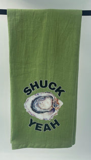 Oysterville Sea Farms – Coastal Kitchen Towels Collection (Keep It Salty, Shuck Yeah, Shuck It Up Buttercup &amp; Mermaid Vibes)