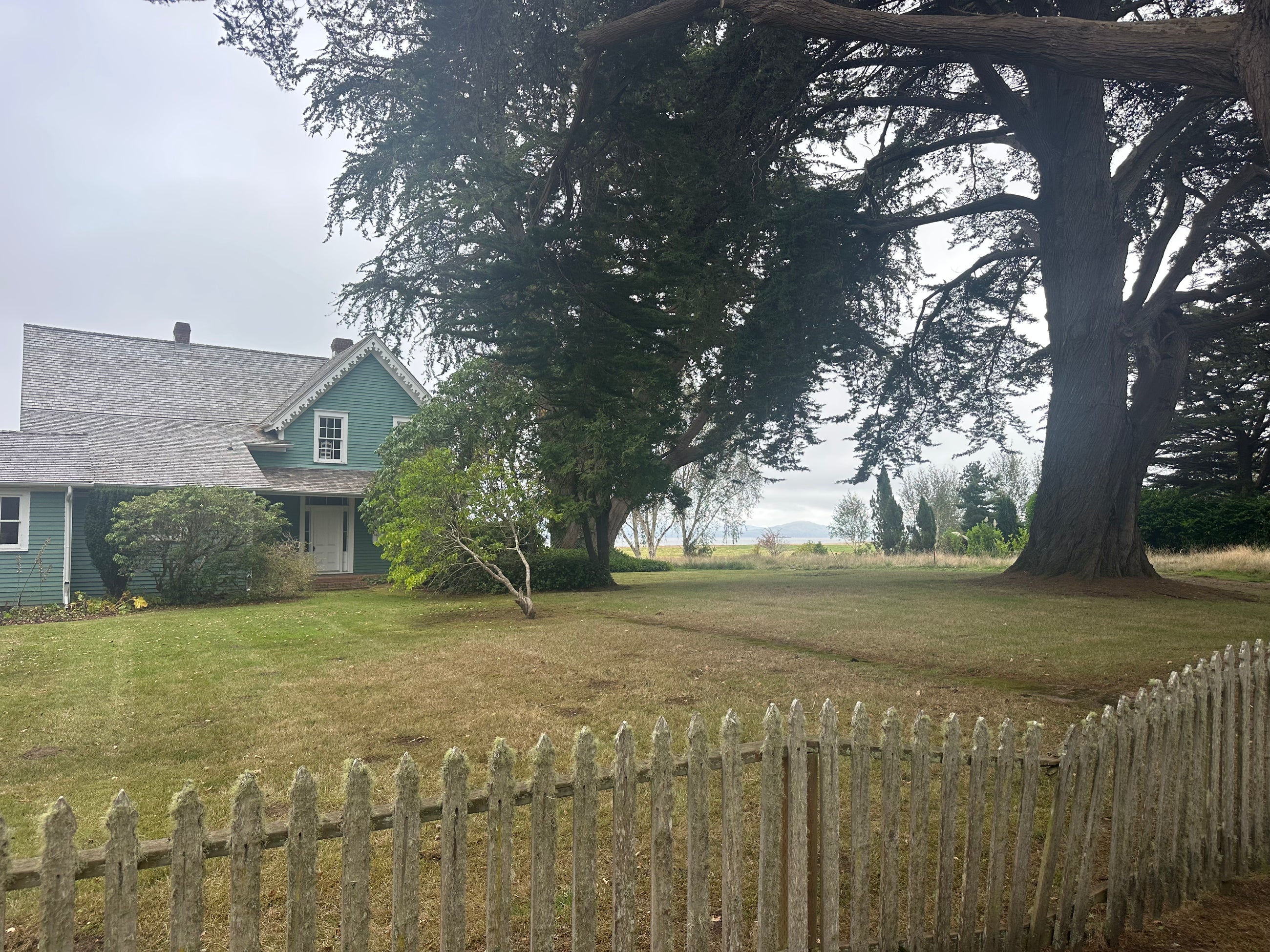 A quiet residential scene in historic Oysterville