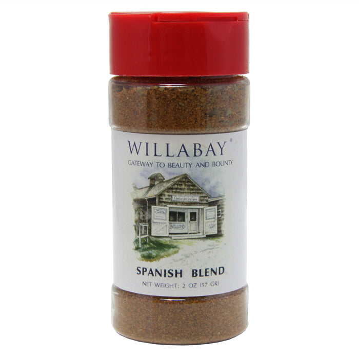 Willabay Spanish Spice Blend—bold mix of smoked paprika, garlic, and spices, perfect for seafood, paella, poultry, and tapas!